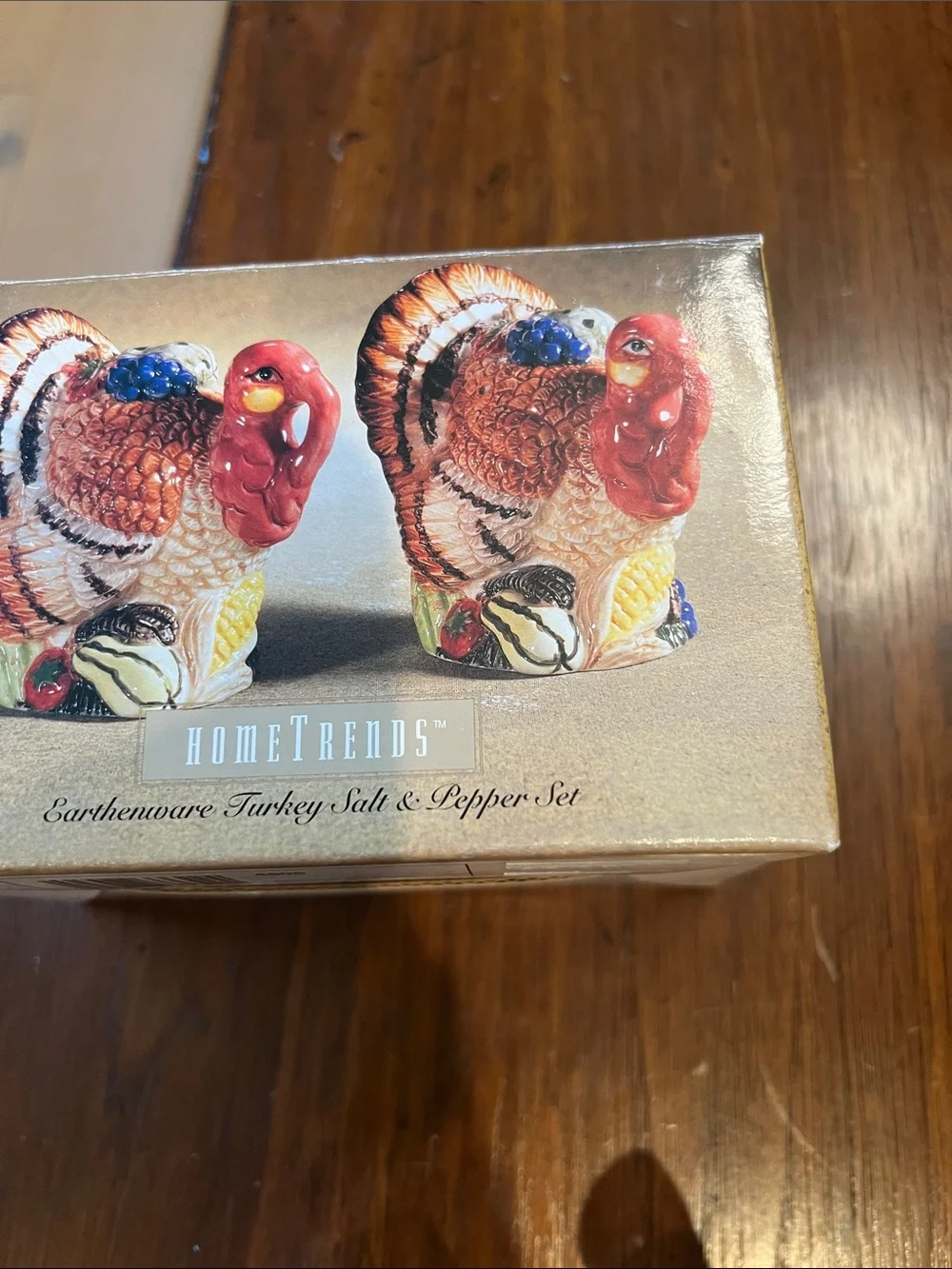 Ceramic Turkey Salt and Pepper Shaker Set - Brown and Red